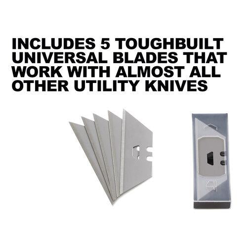 Toughbuilt Scraper Utility Knife + 5 Spare Blades