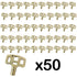 50 x Monument Radiator Bleed Keys - Fits Balance, Drain Off & Lockshield Valves