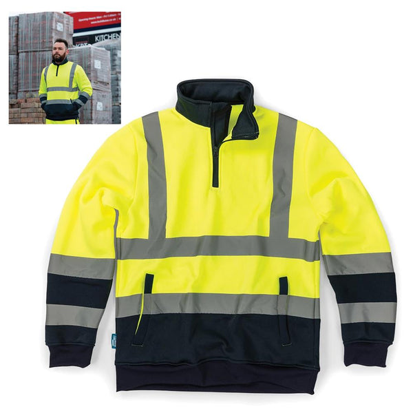 Tough Grit (XXL) Hi-Vis 2-Tone Sweatshirt Yellow/Navy