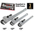 Neilsen 3 Pack Aluminium Stilson Pipe Wrench 10'', 12'' & 18''  In EVA Foam