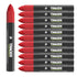 Tracer 12 x Red Multi Surface Marking Crayons