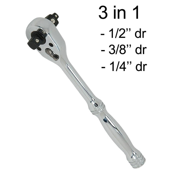 Neilsen 3 in 1 Ratchet 1/4in, 3/8in & 1/2in DR