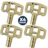 4 x Monument Radiator Bleed Keys - Fits Balance, Drain Off & Lockshield Valves