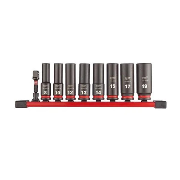 Milwaukee 3/8'' Deep Socket Set 9pc Impact Duty