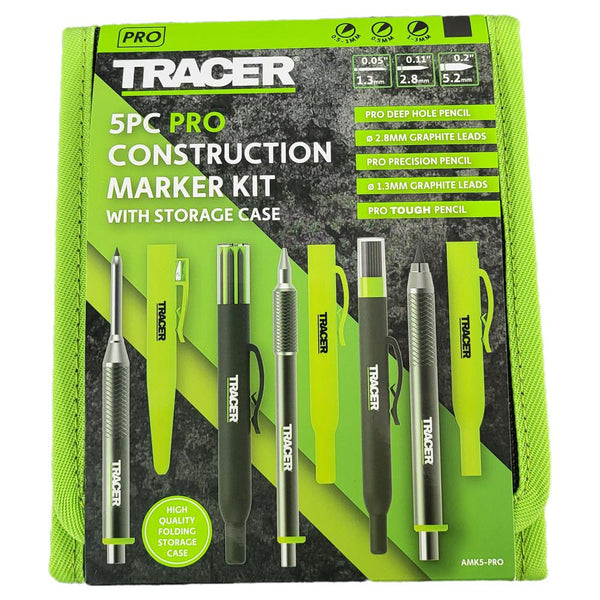 Tracer PRO 5 Piece Construction Marking Kit with Storage Case