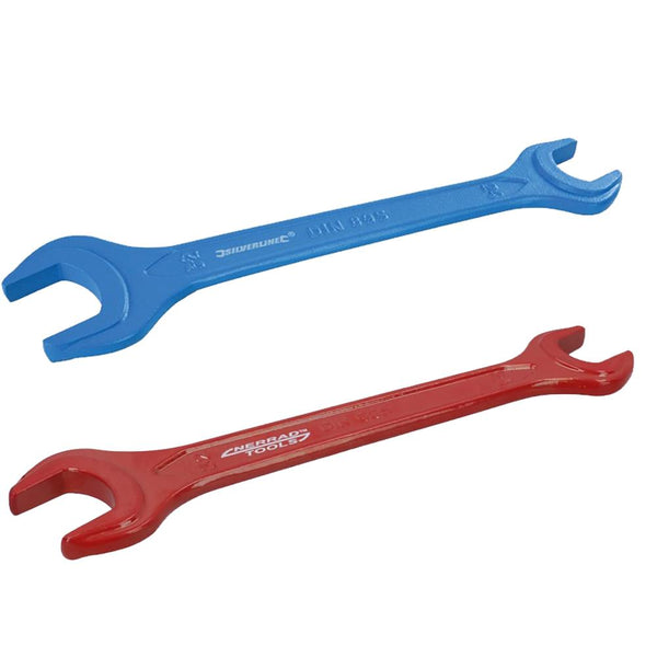 2x Compression Nut Spanners Red & Blue for 15 & 22mm Compression Fittings 24x32mm A/F