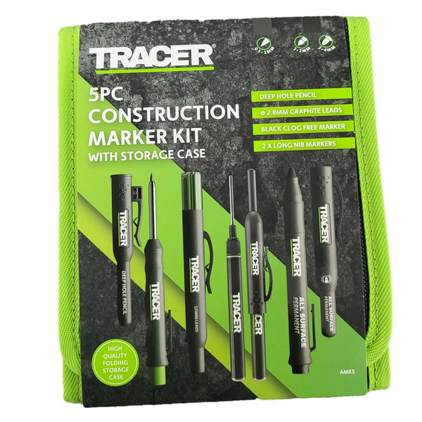 Tracer 5 Piece Construction Marking Kit with Storage Case