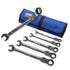 Faithfull Flexible Ratchet Combination Spanner Set in Tool Roll, 6 Piece