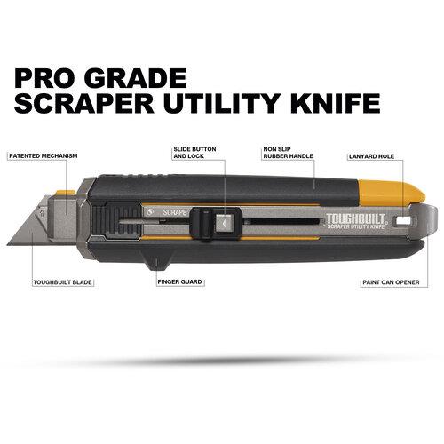 Toughbuilt Scraper Utility Knife + 5 Spare Blades