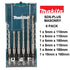 Makita SDS Plus TCT 6 Piece Drill Bit Set