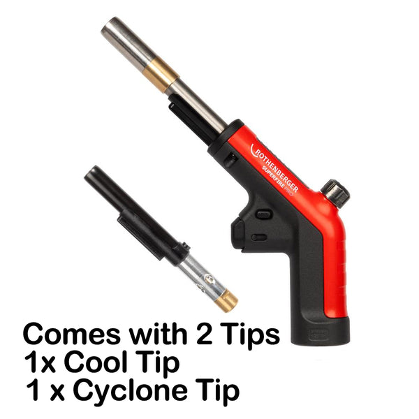 Rothenberger SuperFire Pro Blow Torch Includes Cyclone & Cool Tips