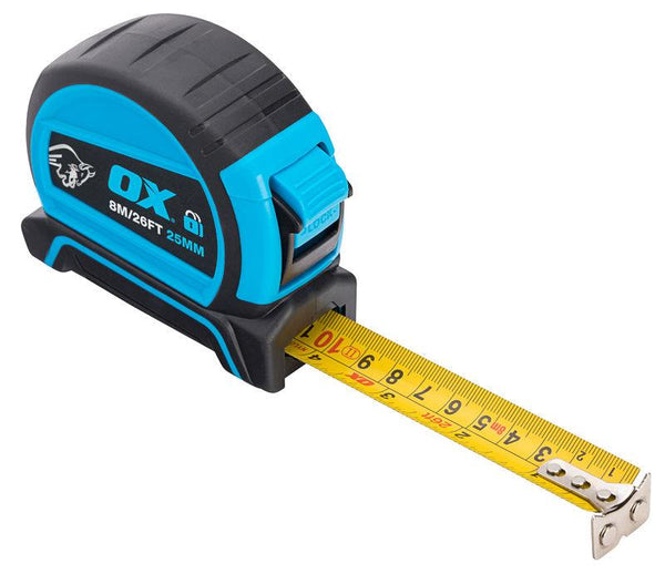 OX Pro Dual Auto Lock Tape Measure - 8m