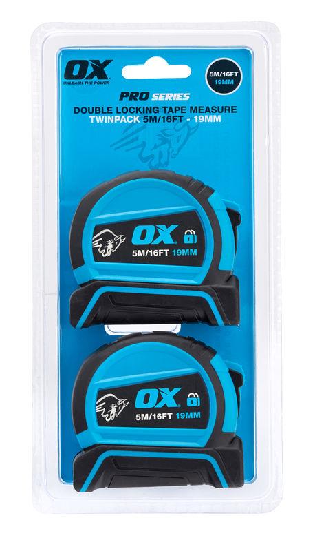 OX Pro Dual Auto Lock Tape Twinpack - 5m / 16ft