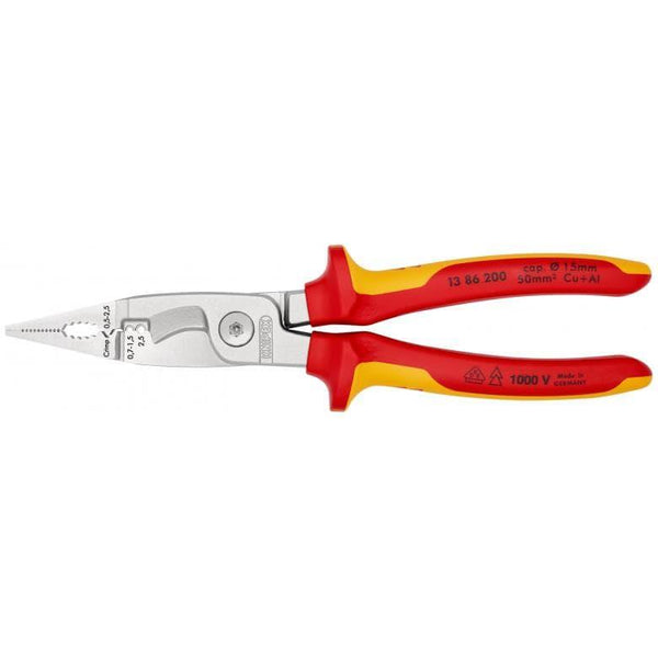 KNIPEX Pliers for Electrical Installation 1000V-insulated (200 mm) 13 86 200