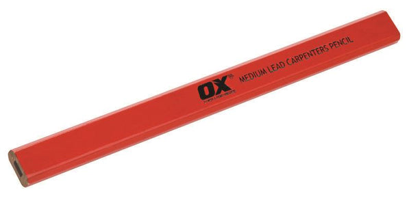 OX Trade Medium Red Carpenters Pencils 10 pk