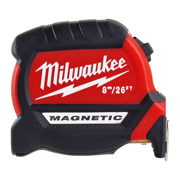 Milwaukee Premium Magnetic Tape Measure 8m/26ft (Metric and Imperial)