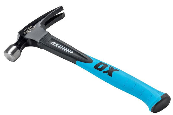 OX Trade Fibreglass Handle 20oz, Claw Hammer