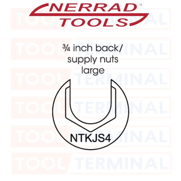 Nerrad 1/2in Back/Supply Nut Socket Size 4 Tapex Spare Part