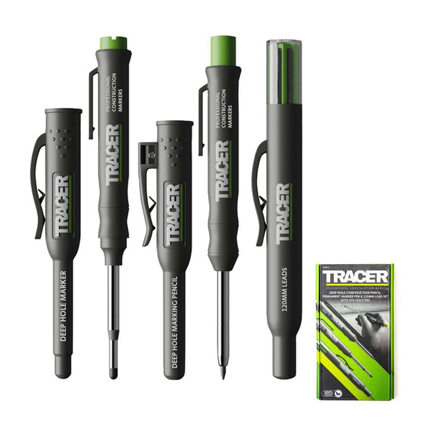 Tracer Deep Hole Marker, Pencil & Lead Set with Holsters