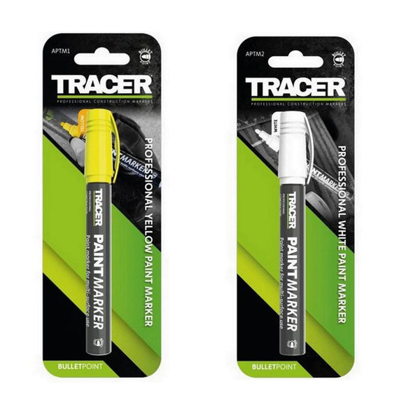 x2 Tracer Paint Market Yellow & White Twin Pack