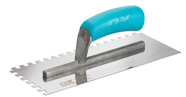 OX Trade Notched Stainless Steel Tiling Trowel - 8mm