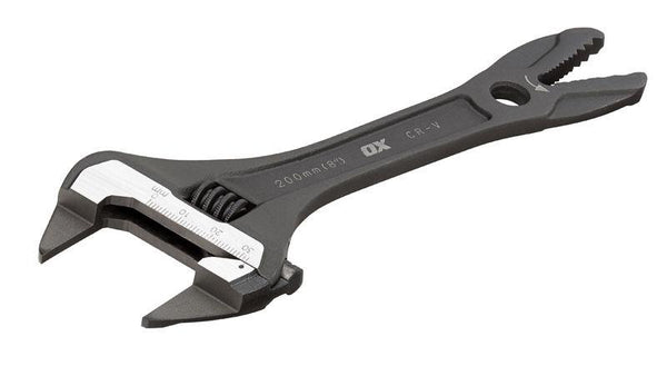 OX Pro Slim-Jaw Adjustable Wrench 200mm/8�